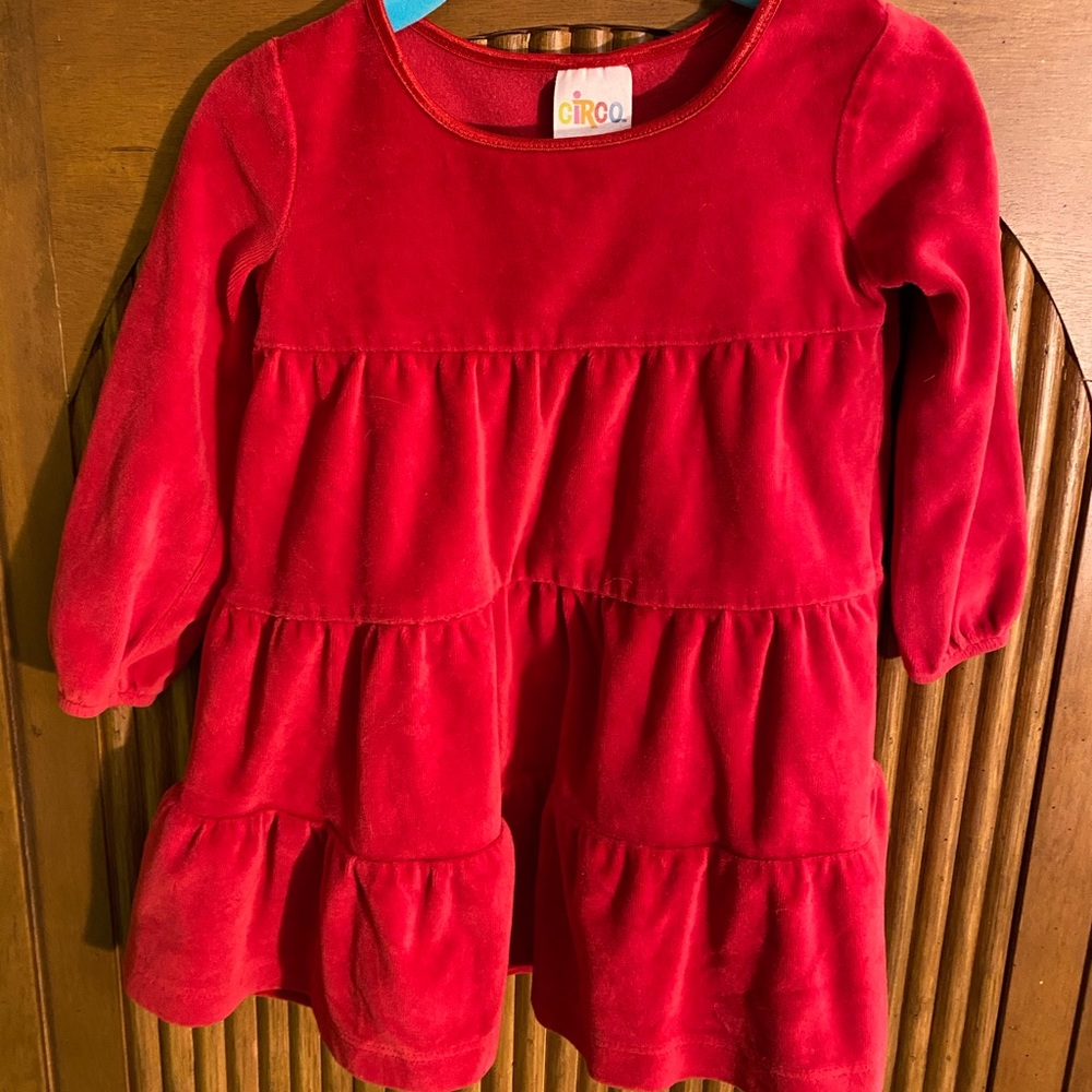 18 month plush velour dress